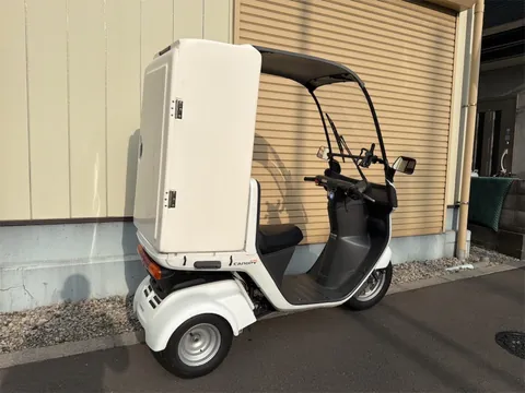 ジャイロキャノピー 白 デリボックス 左斜め後方からの全体像