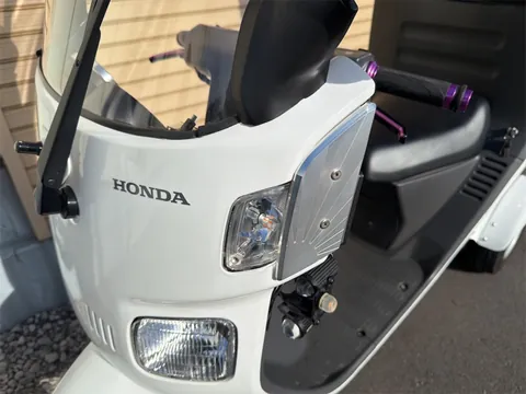 フロントマスクのアップ HONDAロゴ・アルミデコパネル・紫アルマイトパーツ・LED補助ライト
