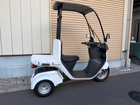 ジャイロキャノピー 左斜め後ろからの全体像 デッキ背もたれとCANOPYロゴ